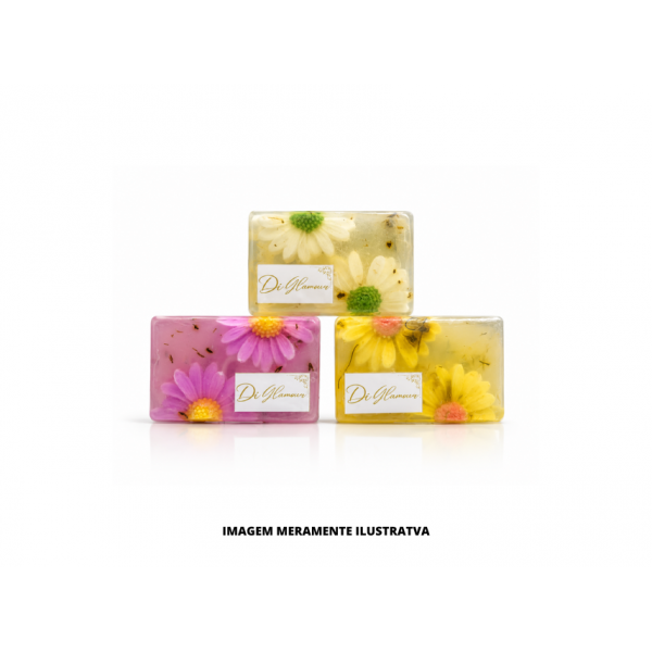 SABONETE BARRA - DI GLAMOUR - 100g FLOR DE CAMOMILA E CALENDULA